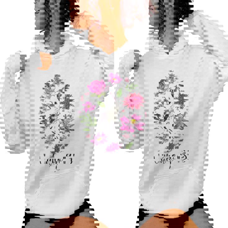 ヴィンテージ 1935年 蓮の花 日本の鶴 鳥 89歳の誕生日 レディースパーカー