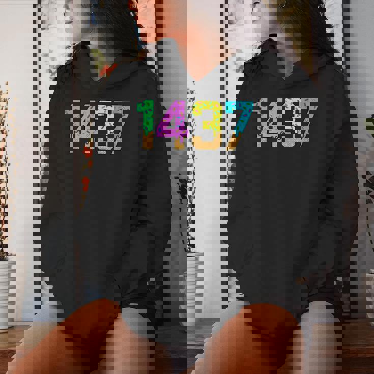 1437 I Love You Forever Meme Sweet Ice Cream Valentine Women's Hoodie ...