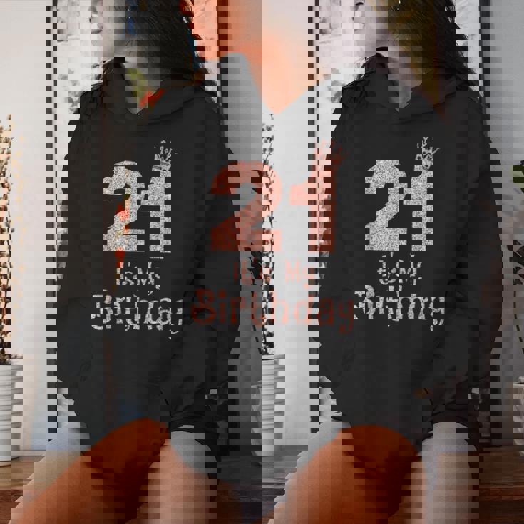 21 It's My Birthday 21歳 Happy 21歳の誕生日 女の子 レディースパーカー 彼女への贈り物