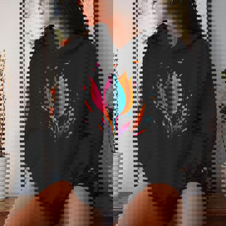 5月 誕生日 チューリップ 花 春 チューリップ 白 花 女の子 レディースパーカー 彼女への贈り物