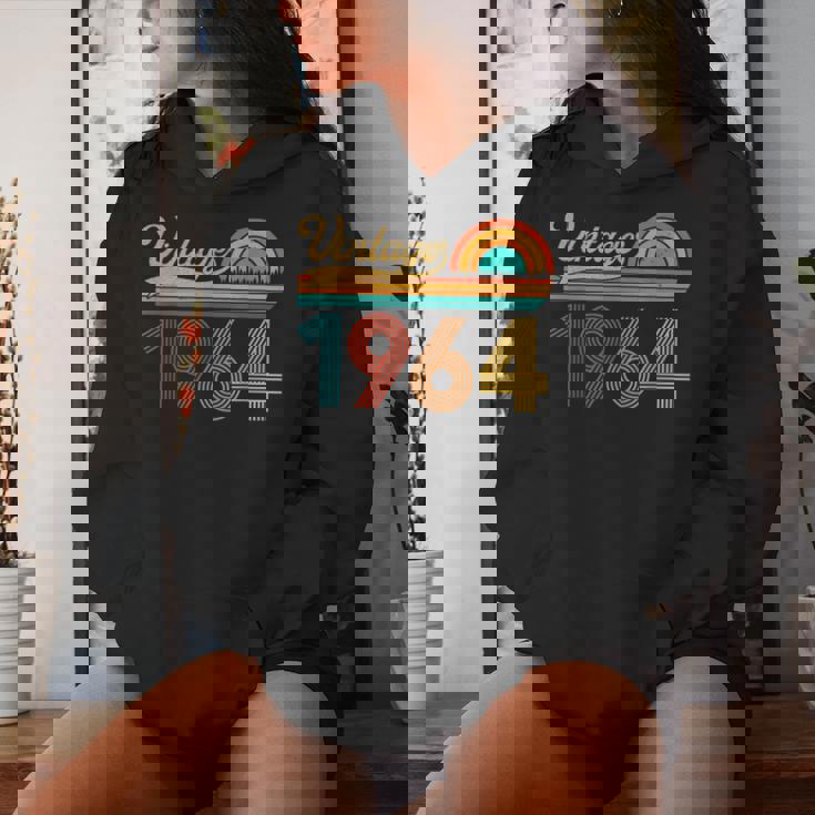 62歳の誕生日プレゼント 62歳 男性 女性 レトロ ヴィンテージ 1964 レディースパーカー 彼女への贈り物