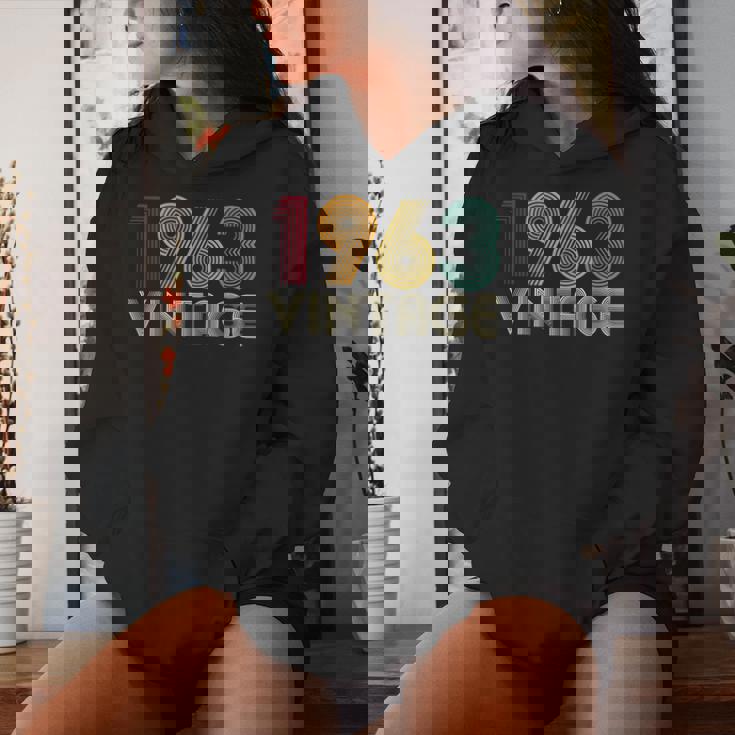 63歳の誕生日プレゼント 63歳 男性 女性 レトロ ヴィンテージ 1963 レディースパーカー 彼女への贈り物