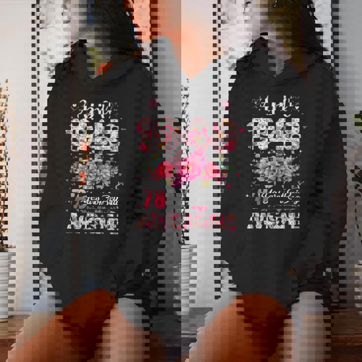 78歳 1948年4月 花柄 78歳 誕生日 男性 女性 レディースパーカー 彼女への贈り物