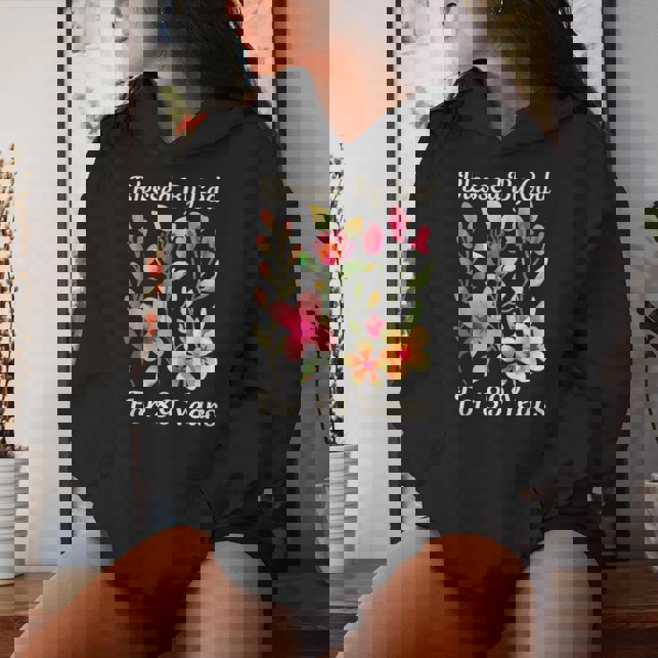 89歳 神様の祝福 可愛い庭の花 89歳の誕生日 レディースパーカー 彼女への贈り物