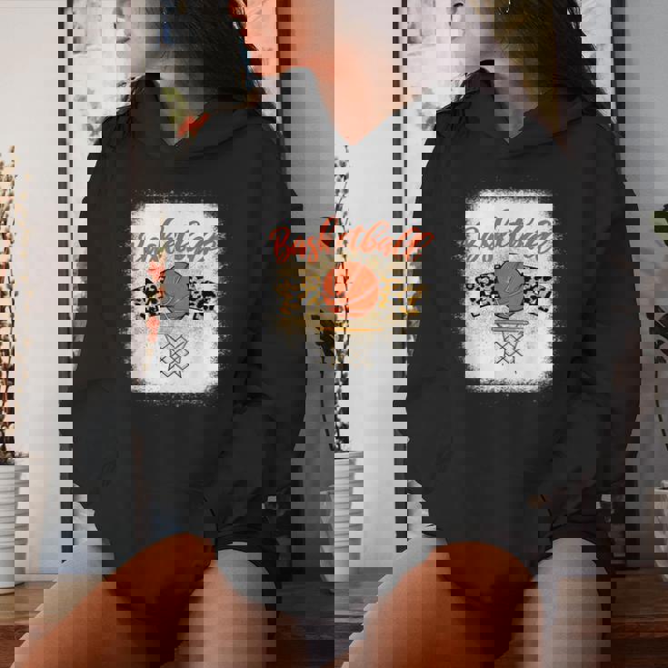 Basketball Mom Bleached Leopard 母の日 バスケットボール ママ レディースパーカー 彼女への贈り物