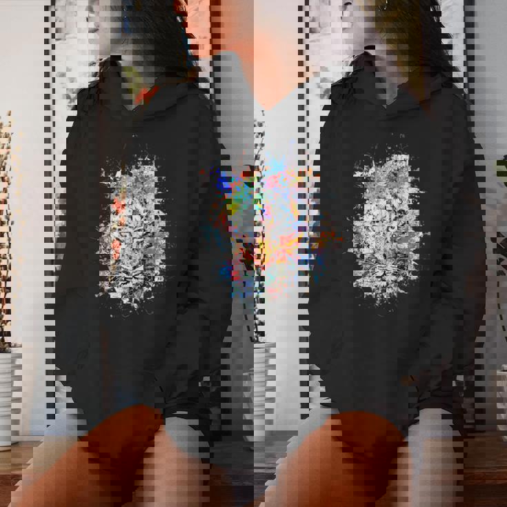 Beelegant 加熱虎 水彩画 面白い虎 レディースパーカー 彼女への贈り物