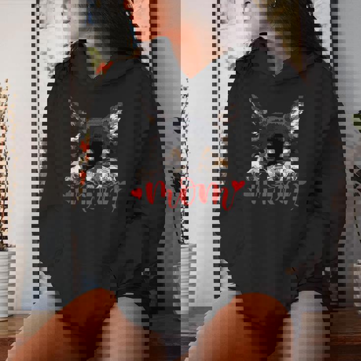 Chihuahua Mom The Dog Mother Chiwawa ブラック&タン チワワ 長袖tシャツ レディースパーカー 彼女への贈り物