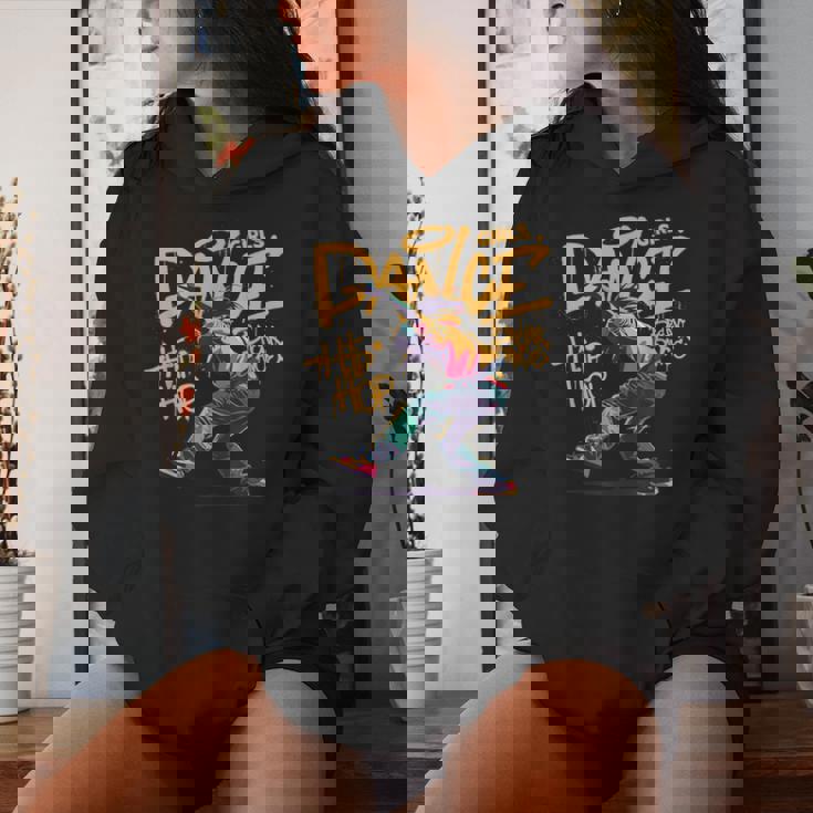 Cool Girls Breakdancing & Hip Hop Music Dancers Graffiti レディースパーカー 彼女への贈り物