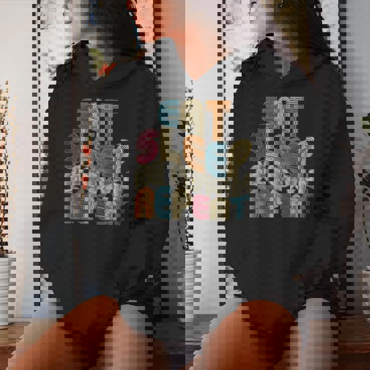 Eatleep Be Edwin Repeat Groovy Retro Edwin レディースパーカー 彼女への贈り物