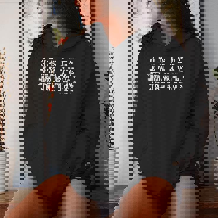 Girls Just Wanna Have 基本的な人権 レディースパーカー 彼女への贈り物