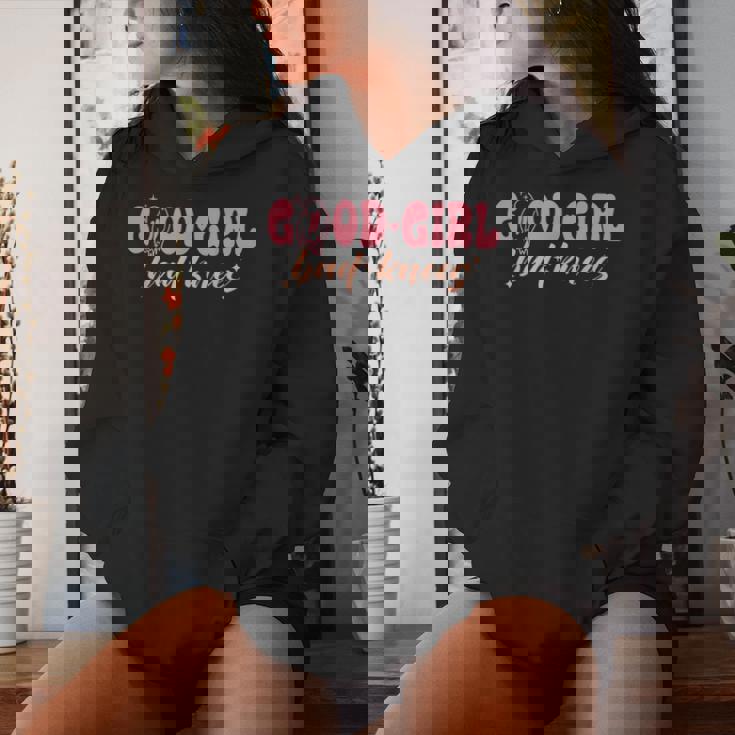 Good Girl Bad Knees 面白い 関係 膝の問題 ジョーク レディースパーカー 彼女への贈り物