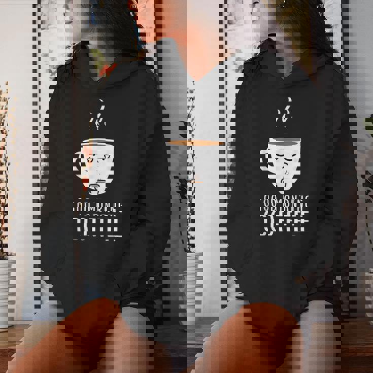 Good Morning Coffee-疲れた人のためのカフェイン レディースパーカー 彼女への贈り物