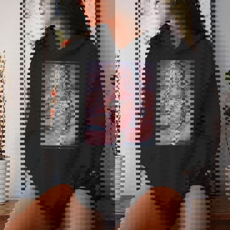 Hot Girl On ピストルを持つ少女 レディースパーカー 彼女への贈り物