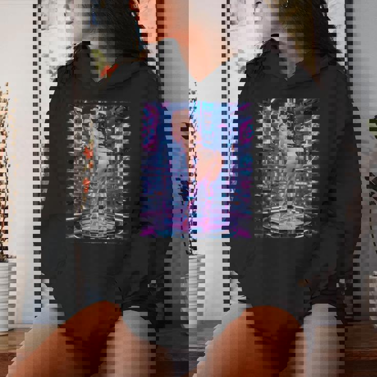 Hot Girl On 男性用 レトロフューチャリズム ピンナップガール 4 レディースパーカー 彼女への贈り物