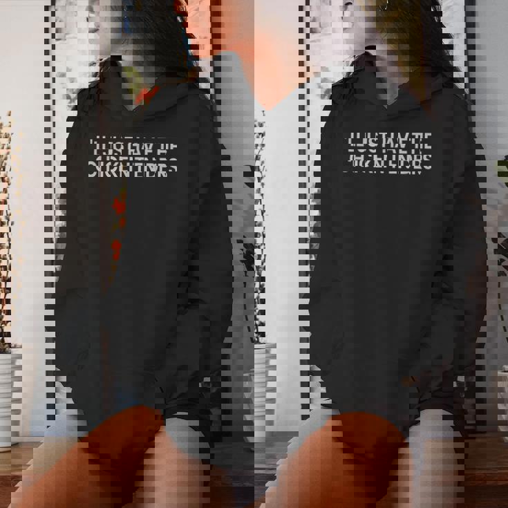 I'll Just Have The Chicken Tenders Quote Chicken Lovers -Adults Black Small Short Sleeve Modern Humor Humorous Quote Women Hoodie Gifts for Her I'll Just Have The Chicken Tenders Quote Chicken Lovers -Adults Black Small Short Sleeve Modern Humor Humorous Quote Women Hoodie Gifts for Her