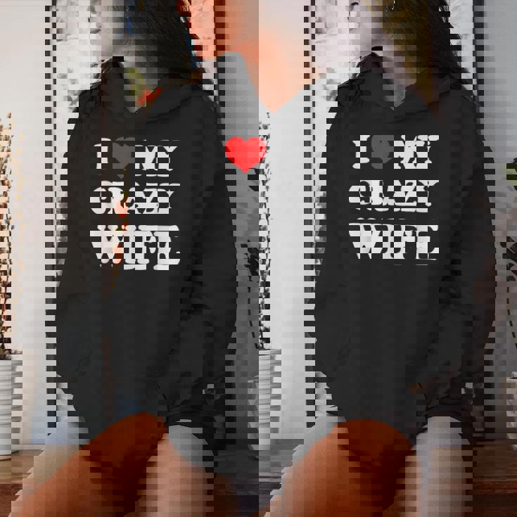 I Love My Crazy Wife レディースパーカー 彼女への贈り物