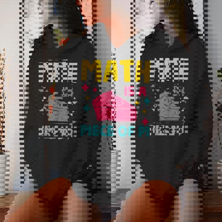 Math Is A Piece Of Pie Pi Day Nerd Mathtudent Teacher レディースパーカー 彼女への贈り物