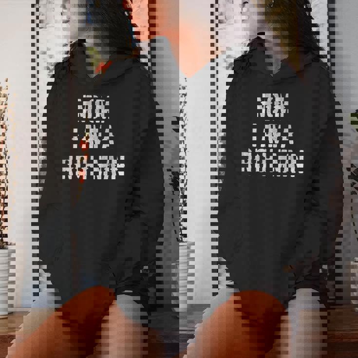 Mom I Am A Rich Man 面白い レディースパーカー 彼女への贈り物