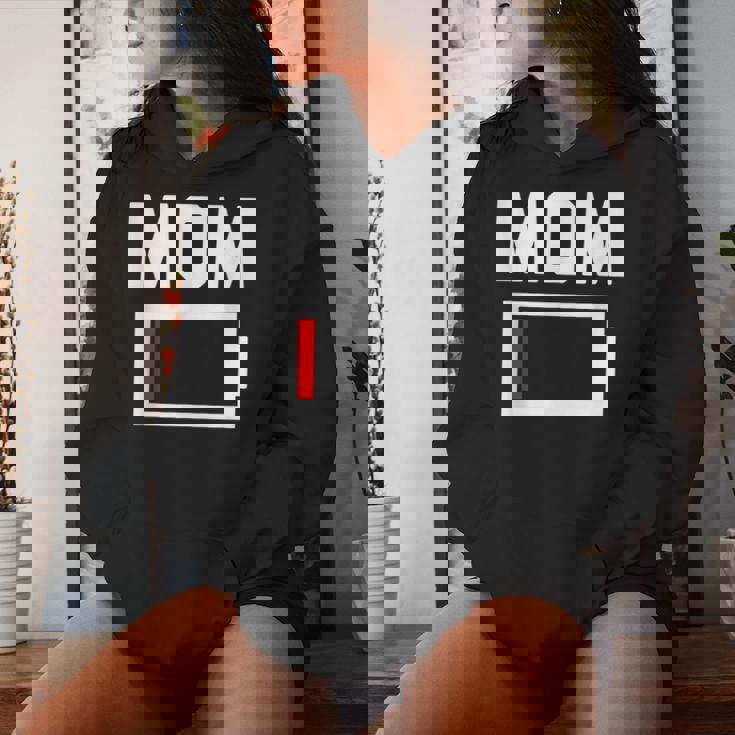 Mom Battery Low Mother Family Mama Mommy Mom レディースパーカー 彼女への贈り物