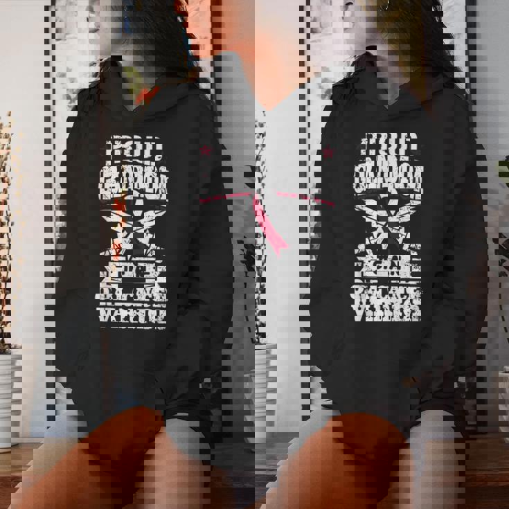 Oral Cancer Warrior Awareness リボン Proud Grandmom Of An Oral Cancer Warrior レディースパーカー 彼女への贈り物