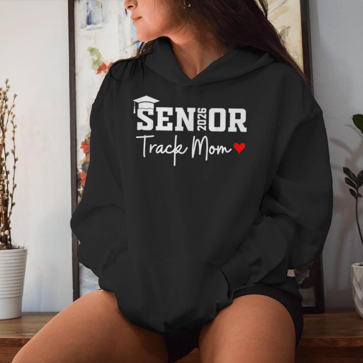 Senior 2026 Track Mom Class Of 2026 Track Team Parent Heart Women Hoodie Gifts for Her