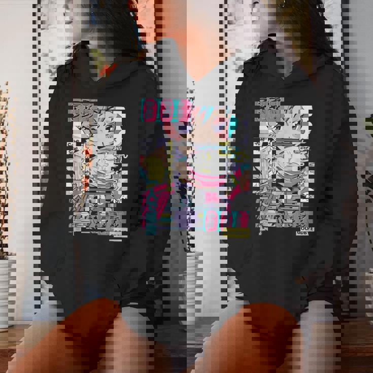 Vaporwave レトロ 90年代 日本アニメ 女の子とラーメン 美学 レディースパーカー 彼女への贈り物