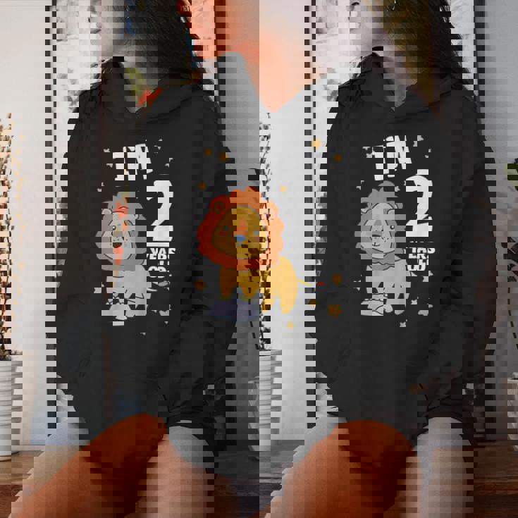 キッズ 2歳の誕生日 ライオン 2歳 男の子 女の子 レディースパーカー 彼女への贈り物