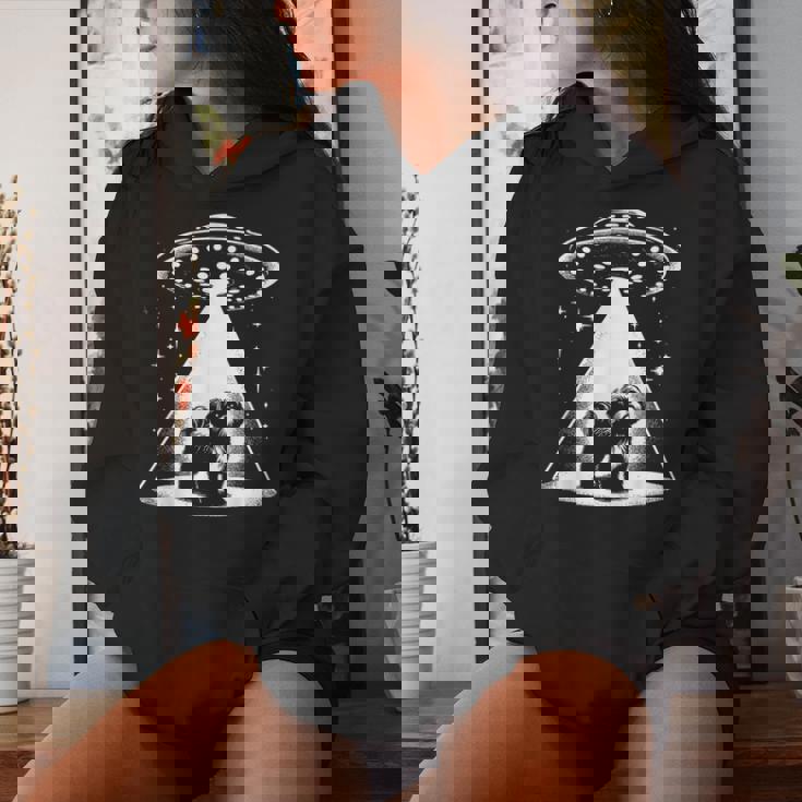 シーズー Mom Dad Dog Alien Ufo レディースパーカー 彼女への贈り物