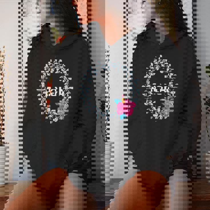 フラダンス フラ レッスン用 アロハ トロピカル ハワイ ハイビスカス かわいい 花 ハワイアン 人気 黒 南国 レディースパーカー 彼女への贈り物