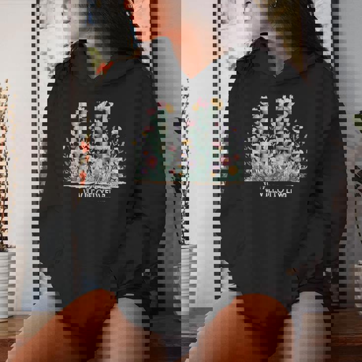 ワイルドフラワー ボヘミアン 砂漠の花 レディースパーカー 彼女への贈り物