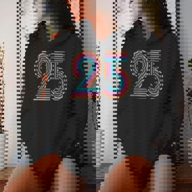 数字 25 25周年 男性 女性 25歳の誕生日 レディースパーカー 彼女への贈り物