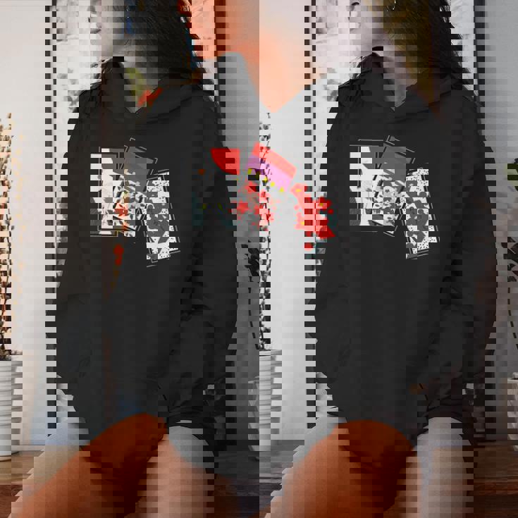 日本の伝統工芸品 花札 男性 女性 長袖tシャツ レディースパーカー 彼女への贈り物