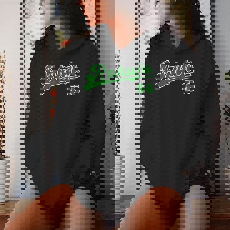 緑寿祝い 野球 野球好き 野球ユニフォーム風 Rokuju 文字 父 母 男性 女性 66歳 誕生日 前後プリント 長袖tシャツ レディースパーカー 彼女への贈り物