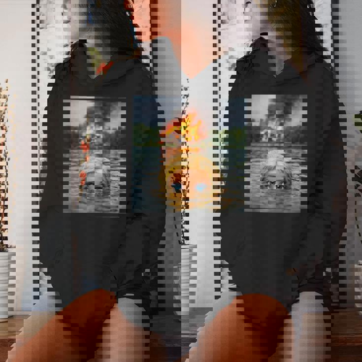 面白い人形の顔の服 ミーム 女性 男性 ヴィンテージ 水泳 レディースパーカー 彼女への贈り物