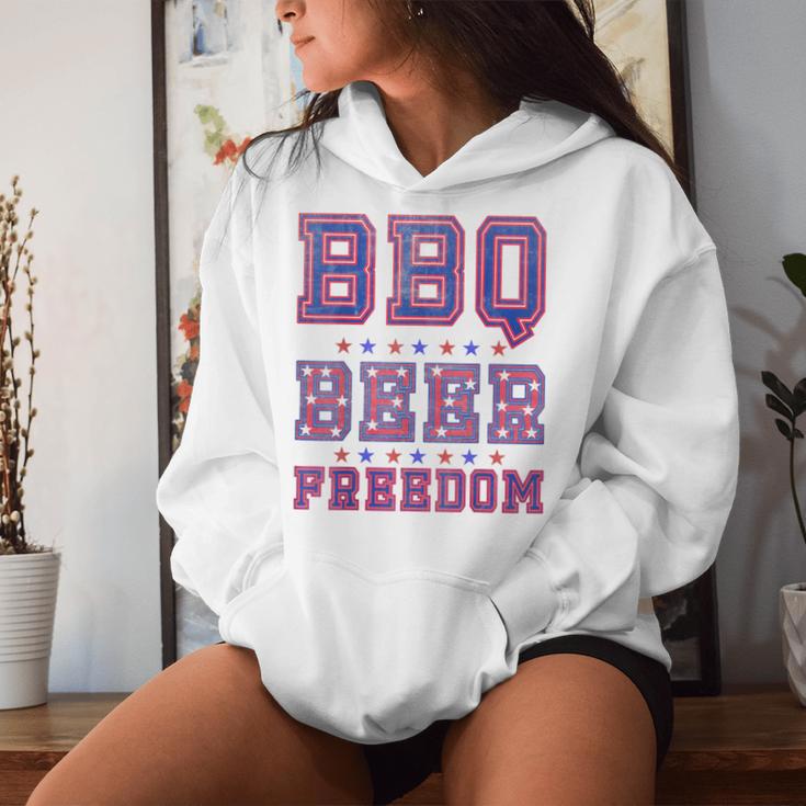 Bbq Beer Freedom シャツ ビンテージ レディースパーカー 彼女への贈り物