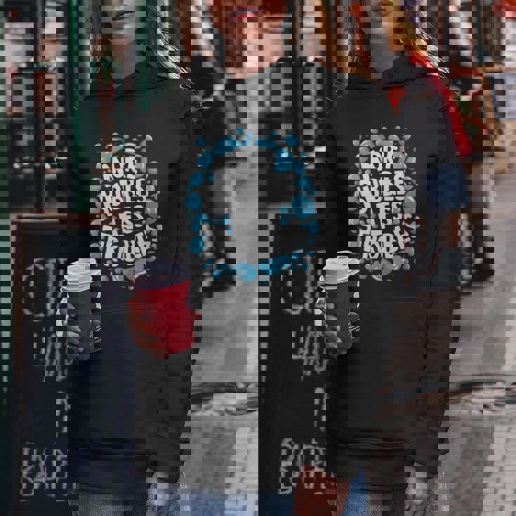 More Bubbles Less Troubles Soap Soapmaking Homemade Women's Hoodie Unique Gifts