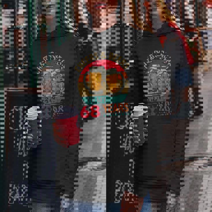 Cheers & Beers To 68 Years 68 Birthday 68Th Bday Men レディースパーカー 面白い贈り物