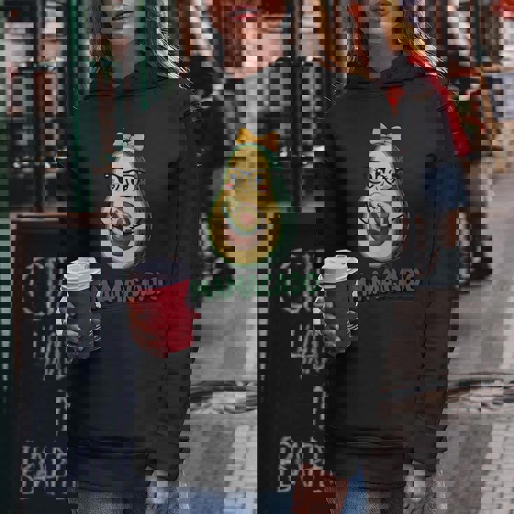 Mamacado Pregnant Avocado Mom Pun レディースパーカー 面白い贈り物