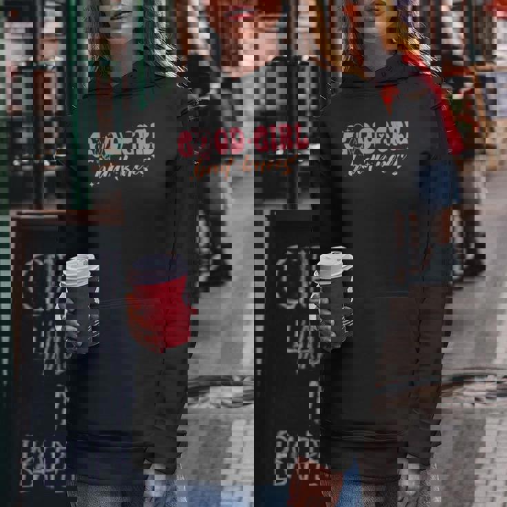 Good Girl Bad Knees 面白い 関係 膝の問題 ジョーク レディースパーカー 面白い贈り物