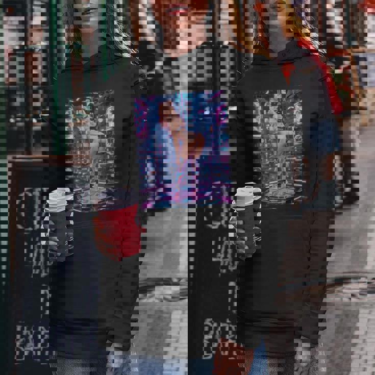 Hot Girl On 男性用 レトロフューチャリズム ピンナップガール 4 レディースパーカー 面白い贈り物