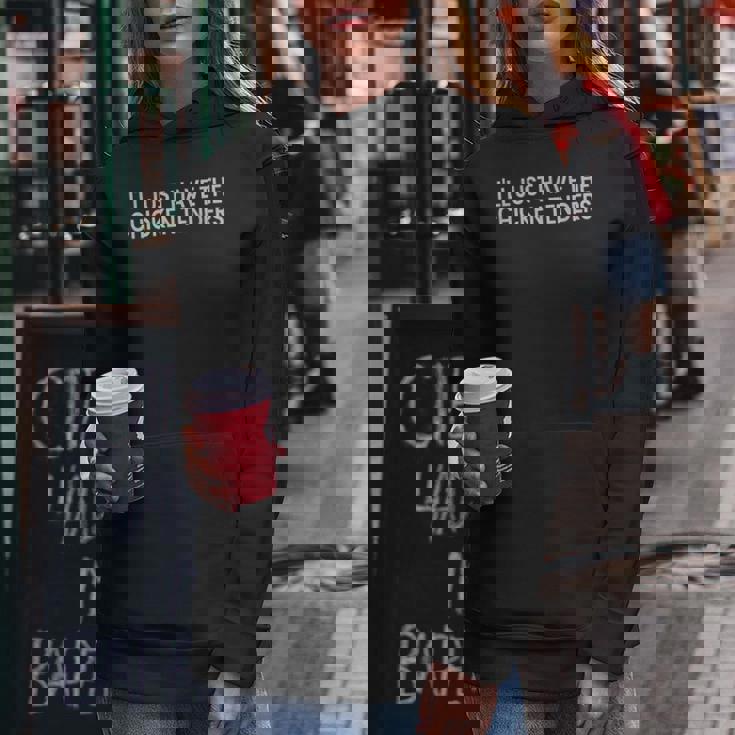 I'll Just Have The Chicken Tenders Quote Chicken Lovers -Adults Black Small Short Sleeve Modern Humor Humorous Quote Women Hoodie Unique Gifts I'll Just Have The Chicken Tenders Quote Chicken Lovers -Adults Black Small Short Sleeve Modern Humor Humorous Quote Women Hoodie Unique Gifts