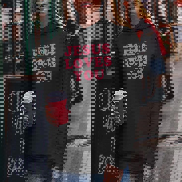 Jesus Loves You Christian Faith レディースパーカー 面白い贈り物