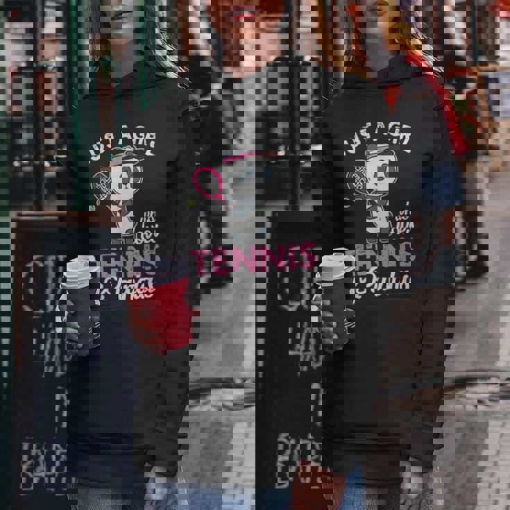 Just A Girl Who Love Tennis & Pandas パンダテニス愛好家 レディースパーカー 面白い贈り物