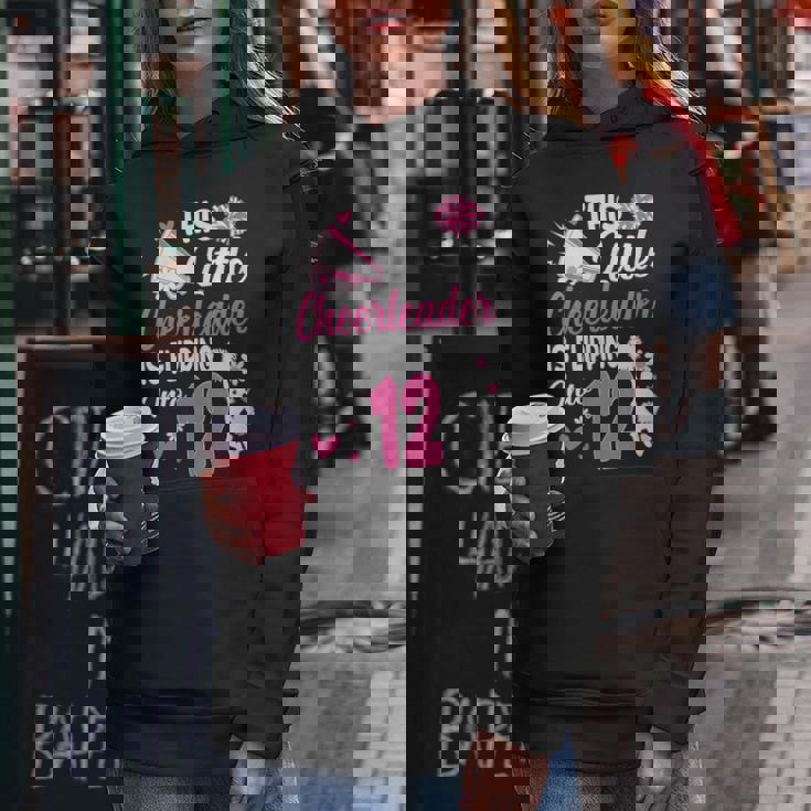 This Little Cheerleader Is Flipping Into 12 Year Old Bday Women's Hoodie Unique Gifts