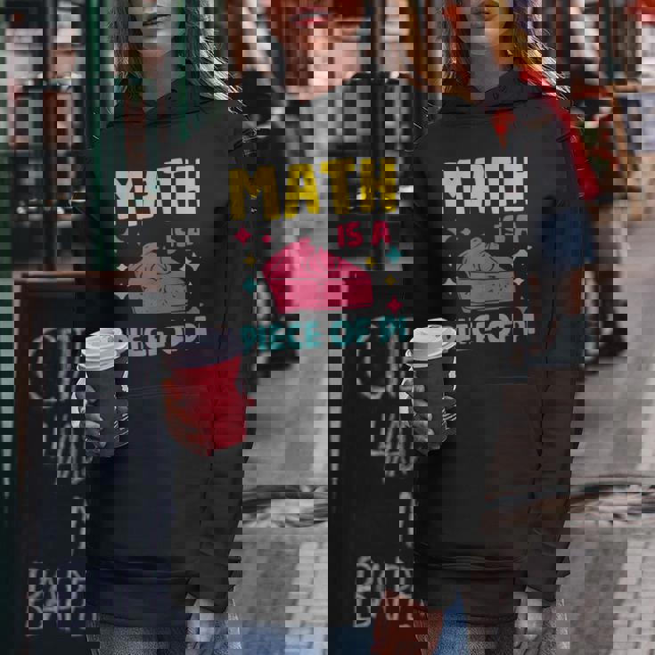 Math Is A Piece Of Pie Pi Day Nerd Mathtudent Teacher レディースパーカー 面白い贈り物