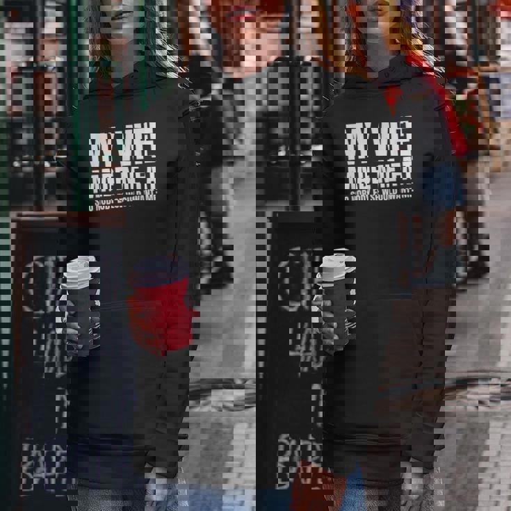 My Wife Made Me Fat Unhinged Dad Joke 不潔なミーム ぽっちゃり レディースパーカー 面白い贈り物