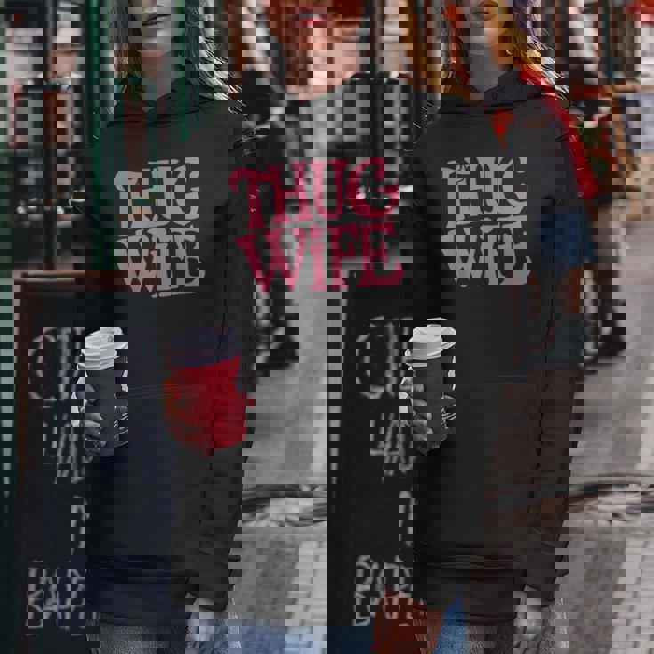 Pink Thug Wife クラシックなギャングスタイルのレトロなステートメント レディースパーカー 面白い贈り物