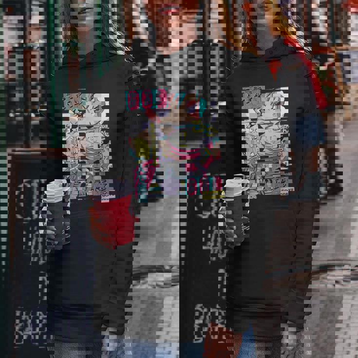 Vaporwave レトロ 90年代 日本アニメ 女の子とラーメン 美学 レディースパーカー 面白い贈り物