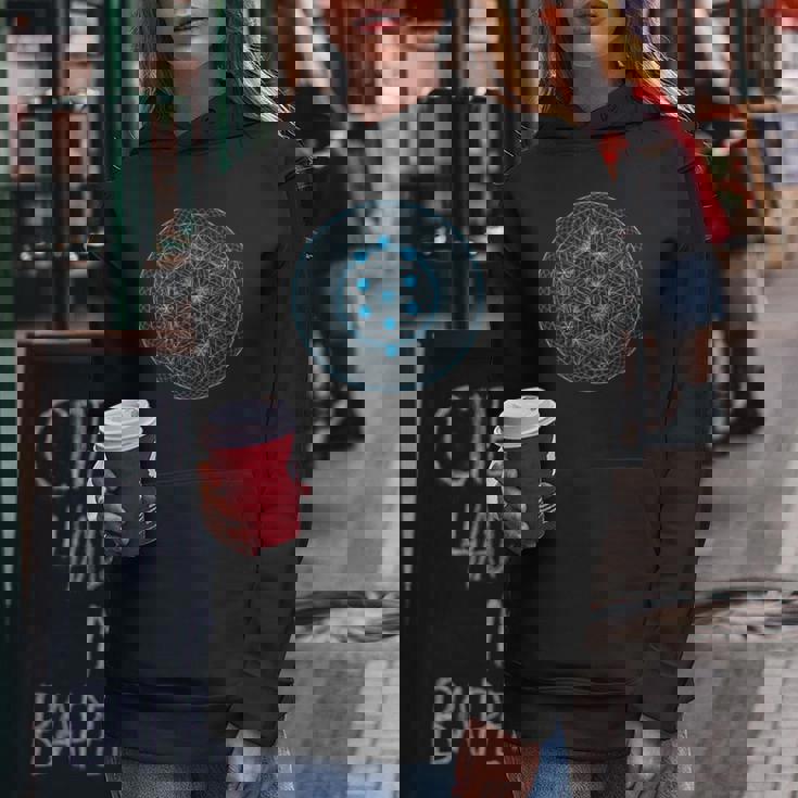 カバラの木と生命の神聖な幾何学の花 レディースパーカー 面白い贈り物