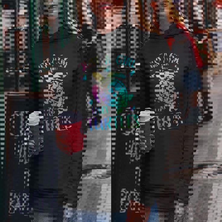 カメが大好きなただの女の子 かわいいパステルカメ レディースパーカー 面白い贈り物